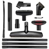 Alrens 12PCS Vacuum Attachments for Miele C1 C2 C3 S2 S4 S5 S6 S8 Series, Horsehair Floor Brush Attachment Kit with 3 Vacuum Extension Wands for Household & Car Detailing
