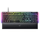 Razer BlackWidow V4 Mechanical Gaming Keyboard, Chroma RGB (Mechanical Switches, Green, 6 Dedicated Macro Keys, ABS Keys) FR Layout | Black
