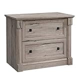Sauder Palladia 2 Drawer File Cabinet, Lateral Filing Cabinets for Home Office, Hanging File Folders Organizer, Interlocking Drawers, in Split Oak Finish