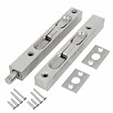 Door Flush Bolt Door Hardware Accessories Brushed High Tension Spring Hold Bolt