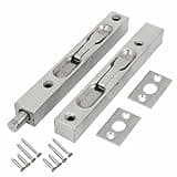 Door Flush Bolt Door Hardware Accessories Brushed High Tension Spring Hold Bolt