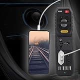 Omquot 200W Car Power Inverter Converts DC 12V Efficient To AC 220V For Household Electronics, Suitable For Laptops, Phones, Amplifier, Freezer, Convenient For Travel