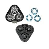 Compatible For Philips, S5000 S5370 S5571 S5420 S5140 S5078 S5077 S5050 S5082 S5380 S5400 Razor Blade Washable Replacement Shaver Head(Black)
