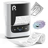 POLONO PM220S Label Maker Machine with Tape, 2 Inch Bluetooth Thermal Label Printer, Portable Sticker Printer for School, Office, Home, Business, Label Maker with 2'' x1.18'' Labels, White
