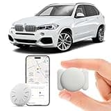 GPS Tracker for Vehicles, No Subscription, Waterproof Tracker Device for Vehicles, Hidden Vehicle Locator, Magnetic GPS Tracker, Accurate Tracking, iOS Only (1PCS, White)