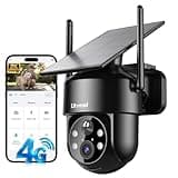 LITYMOL 4G LTE Cellular Security Camera, 2K Outdoor Camera Wireless with 360° View, Color Night Vision, AI Detection, 2-Way Audio, Spotlight Siren Alarm, SD/Cloud Storage