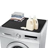 WZGUSXN Washer Dryer Countertop 26"x18" – Silicone Topper Mat for Front Load Machines | Creates a Laundry Folding Station & Protects from Spills, Scratches & Noise 1 Pack(Black)