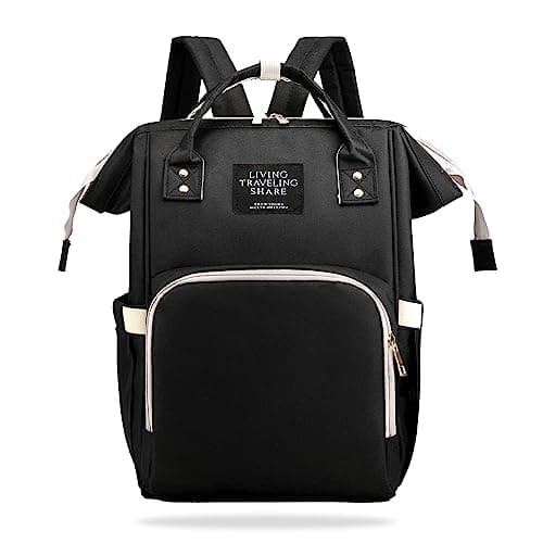 BEMBIKA Diaper Bags For Mom And Dad Kids Diaper Bags For Travel Backpack For Multi-Function Waterproof And Large Capacity-(Black)
