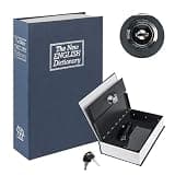 SARVAL HOME Book Safe with Key Lock, Hidden Secret Storage Box Disguised as Dictionary, Metal Cash & Jewelry Safe for Home Security (Large Size)