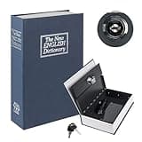 SARVAL HOME Book Safe with Key Lock, Hidden Secret Storage Box Disguised as Dictionary, Metal Cash & Jewelry Safe for Home Security (Large Size)