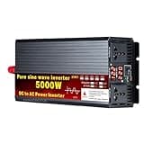 YXINHONGYUE 5000W/2200W Pure Sine Wave Inverter Split Phase Inverter Charger DC 72V/60V/48V/24V/12V Input AC Output 110V/230V Voltage Converter with 2 AC Sockets,12v to 220v 50hz