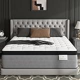 Onlylucky King Size Mattress 12 Inch, Luxury Firm Hybrid King Mattress in a Box, 7-Zones Individual Pocket Springs, Extra Hip/Shoulder/Lumbar Support, Fiberglass-Free, CertiPUR-US