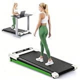 AKLUER Incline Under Desk Treadmill - 2.5HP Home Walking Pad, Compact Fitness Equipment with Remote Control & LED Display, White