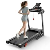 Folding Treadmill for Home, 3.1HP Treadmill with 12% Incline, Treadmill 350lbs Capacity, Running Machine Fitness, 0.6-7.5MPH, APP Control, 71Programs, Shock Absorption