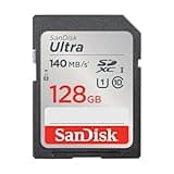 SANDISK 128GB Ultra SDXC UHS-I Memory Card - Up to 140MB/s, C10, U1, Full HD, SD Card - SDSDUNB-128G-GN6IN