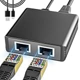 BLIYEE 2 Port Gigabit Ethernet Switch, 1000Mbps Network Switch Adapter, Easy LAN Expansion for PC Router, Plug & Play, Stable Wired Connection, RJ45 Cat5/6 Compatible