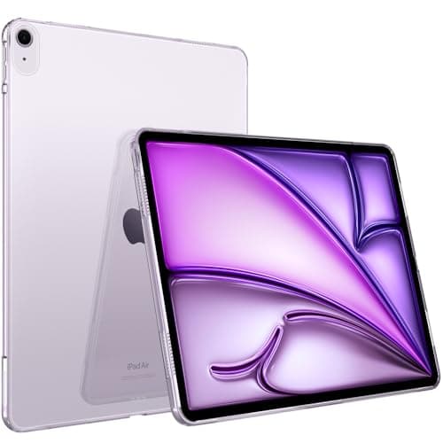 Puxicu Clear Case for iPad Air 13 Inch (M4/M3/M2) 2026/2025/2024, Slim Design Flexible Soft TPU Protective Cover, Transparent