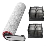 Vacuum Roller Brush and Filter Set for MOVA K20, K20 Pro, K30, Compatible with for trouver 2.0 and 3.0 Pro, Plastic and Fiber Bristles for Efficient Cleaning of Dirt, Debris, and Pet Hair on Multiple