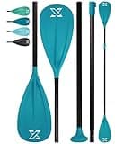 ZLX Paddle Board Paddle, 3 or 4 Piece Adjustable SUP Paddle, Detachable Floating Kayak Paddles, 2-Sided Lightweight Oar with Premium Durable Blades, for Paddleboard, Surfing, Water Sports Enjoyment