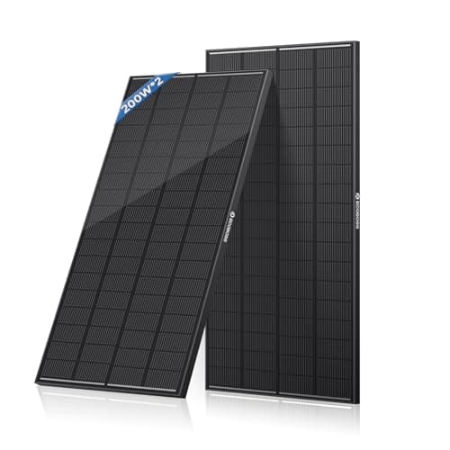 400W Solar Panel, 2PCS 12V N-Type 200 Watt Solar Panels with Monocrystalline 25.6% High Efficiency Module,IP68 Waterproof,PV Module for RV,Boat,Rooftop,Trailer,Camper,Farm and Off-Grid System