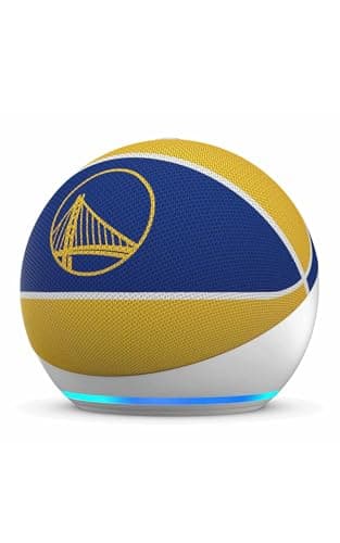 Amazon Echo Dot (newest model) | Officially Licensed NBA Limited-Edition | Golden State Warriors