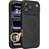 Miracase Magnetic for iPhone 17 Pro Case, Compatible with MagSafe, Integrated Silicone Camera Control Cover, 3.0mm Thicken Shockproof Drop Protection Phone Case for 17 Pro,Black