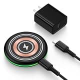 25W Android Wireless Charger Magnetic Fast Charging Pad for Samsung Galaxy S26 Ultra S26 S25 FE S25 Ultra S24 S23 S22, Wireless Charging Station for iPhone 17 Pro Max/16e/15/14/13/12, With 30W Adapter