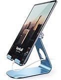 Lamicall Tablet Stand, Adjustable Tablet Holder - Desktop Stand Dock Holder Gifts Compatible with 4-13" Tablets Such as iPad Pro 11, 9.7, 10.5, 12.9 Air Mini, Kindle, Tab, iPhone Air 17 Pro Max, Blue
