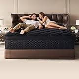 QOFYU Premium 12 Inch King Mattress - Black Diamond Quilted, Individual Pocket Spring & Memory Foam Top, Cooling & Pressure Relief, Bed in a Box