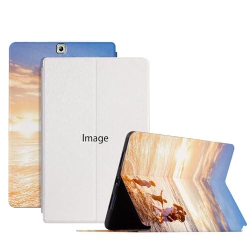 Nuouxoco Design Your Own Photo Tablet Case for Samsung Galaxy A 10.1 2016 SM-P580 & SM-P585 Customized Case for Women Girl Slim Folding Stand Cover Auto Wake/Sleep 1 Layout pics
