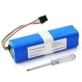 Battery Replacement for Mijia Roborock Qrevo/Qrevo S/Qrevo Pro/Qrevo Plus/Qrevo MaxV/Qrevo Master/Qrevo Curv/Qrevo S5V/Qrevo Slim Robot Vacuum Cleaner Rechargeable Battery Accessories 14.4V 5200mAh