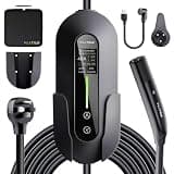 YLITES Level 2 for Tesla Charger,40AMP/9.6kW Adjustable Current,21FT Cable,NACS Connector,Fast Home Portable EV Charging Station,with NEMA 240V14-50 Plug&110V 5-15 Adapter,for Model X/Y/3/S/Cybertruck