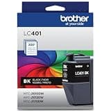 Brother Genuine LC401BK Standard Yield Black Ink Cartridge