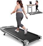 Niceday Walking Pad Treadmill with 10% Auto Incline, 400lbs Capacity, Under Desk Treadmill for Home Office, Magnetic Remote & Preset Goals White-Black