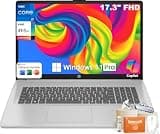 HP 17.3" Business Laptop - Intel 13th Gen Core i7 1355U (Up to 5.0 GHz), 64 GB RAM, 2 TB SSD, FHD IPS Anti-Glare Display, Wi-Fi 6, BT 5.4, Windows 11 Pro, Copilot AI, Long Battery Life, Fast Charge