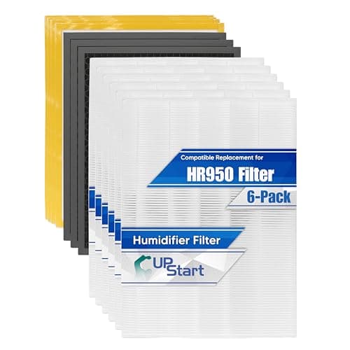 6-Pack 1712-0093-00 Kit for Winix HR950 Filter Replacement - Compatible with Winix HR 950 Pet Filters Air Purifier HEPA H13 with Winx Honeycomb Activated Carbon & Pre-Filters Parts PreFilters