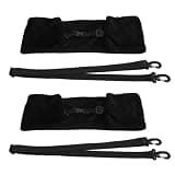 Zymothrix 2 Pack Stuffable Travel Pillow, Soft Velvet Fillable Neck Pillow with Straps for Extra Luggage, Compact Airplane Neck Support Pillow for Planes Cars Trains
