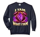 I Yam What I Yam Bootleg Meme Ube Pun Purple Yam Dad Joke Comfort Colors Adult Sweatshirt