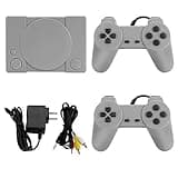 Welltop PlayStation Classic 8-bit PS1 Retro Video Game Console, Mini Video Games Consoles, Built-in 851 Games with 2 Gamepads, Support AV Out Family TV Retro Games Controller, Grey