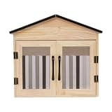 Wooden Library Box with Double Doors, Outdoor & Indoor Book Sharing Cabinet, Transparent Acrylic Windows, Weatherproof Painted Roof, Large Capacity Little Free Library for Community, School, Front Yar