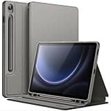 JETech Case for Samsung Galaxy Tab S10 Lite / S10 FE / S9 FE 10.9-Inch with S Pen Holder, Slim Folio Stand Protective Tablet Cover, Multi-Angle Viewing (Gray)