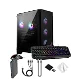 msi Codex R2 AI Gaming Desktop, Intel Ultra 7 265, 32GB DDR5 RAM, 3TB Storage (2TB NVMe SSD+1TB Docking Station), RTX 5060 Ti 8GB GDDR7, RGB Cooling, Keyboard & Mouse, Wi-Fi 6E, Win 11 Pro, Black