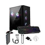 msi Codex R2 AI Gaming Desktop, Intel Ultra 7 265, 32GB DDR5 RAM, 3TB Storage (2TB NVMe SSD+1TB Docking Station), RTX 5060 Ti 8GB GDDR7, RGB Cooling, Keyboard & Mouse, Wi-Fi 6E, Win 11 Pro, Black