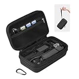 BRDRC Osmo Pocket 3 Case, For Xtra Muse Portable Carrying Bag Protective Hard Storage Bag for DJI Osmo Pocket 3 Creator Combo/Xtra Muse Camera Accessories with Wrist and Carabiner (Black)