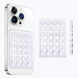 Svenirven Silicone Double-Sided Suction Cup Phone Case Detachable Mount,Hands-Free Phone Accessories Holder for Selfies and Videos (White)
