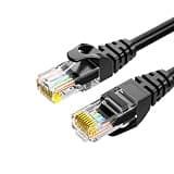 SYNTHECLASE Cat 6 Ethernet Patch Cable, Black, High-Speed 10-Gigabit Network Cable for Gaming and Home Use