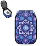 Hechitok Mandala Purple Lightweight Blood Pressure Monitor Carrying Pouch for Standard Upper Arm BP Devices with Smooth Zipper Access Mesh Storage