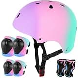 Kids Bike Helmet and Protective Gear Set for Boys Girls Ages 3-14, Ventilated Multi-Sport Helmet with Knee Pads, Elbow Pads, Wrist Guards for Scooter, Rollerblading, Skateboarding, Cycling
