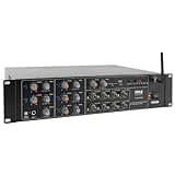 Pyle 8-Channel Wireless Bluetooth Power Amplifier - 4000W Rack Mount Multi Zone Sound Mixer Audio Home Stereo Receiver Box System w/ RCA, USB, AUX - For Speaker, PA, Theater, Studio/Stage - PT8050CH