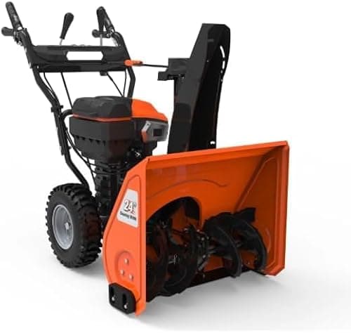 Yardenaler 60V 24-Inch Cordless Two-Stage Snow Blower, Self-Propelled, 3500W Auger Motor, 20" Clearing Depth, with 2X 8.0Ah Batteries & 5.5A Fast Charger for Driveway, Sidewalk, Heavy Snow Removal